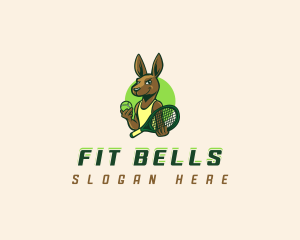 Kangaroo Tennis Racket logo design