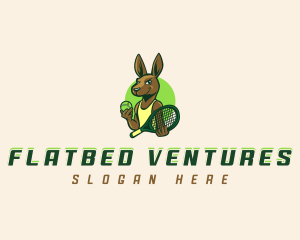 Kangaroo Tennis Racket logo design