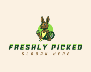 Kangaroo Tennis Racket logo design