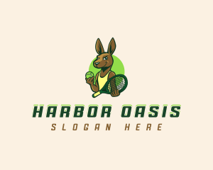 Kangaroo Tennis Racket logo design