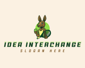 Kangaroo Tennis Racket logo design