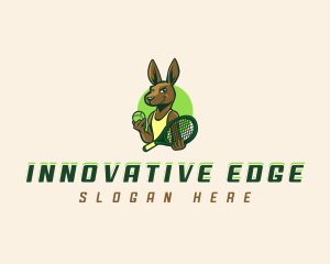 Kangaroo Tennis Racket logo design