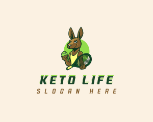 Kangaroo Tennis Racket logo design