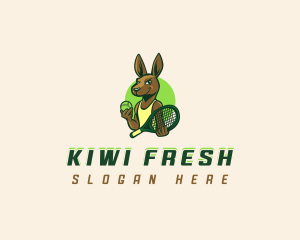 Kangaroo Tennis Racket logo design