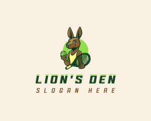 Kangaroo Tennis Racket logo design