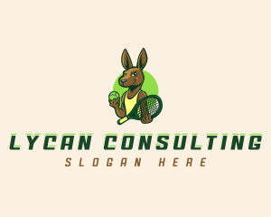 Kangaroo Tennis Racket logo design