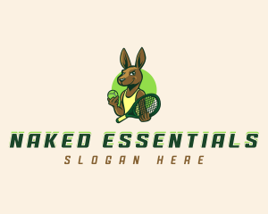 Kangaroo Tennis Racket logo design