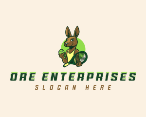 Kangaroo Tennis Racket logo design