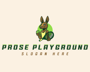 Kangaroo Tennis Racket logo design