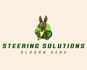 Kangaroo Tennis Racket logo design