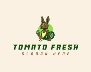 Kangaroo Tennis Racket logo design