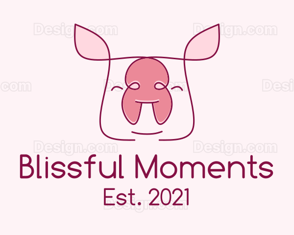 Cute Pork Piglet Logo