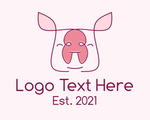 Cute Pork Piglet logo