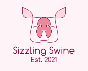 Cute Pork Piglet logo