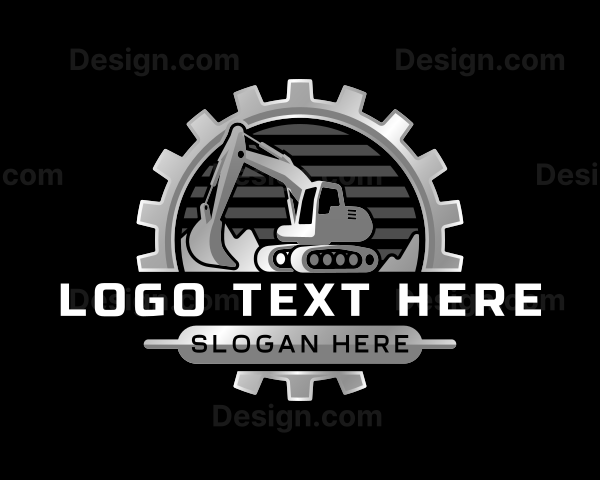 Excavator Digger Machinery Logo