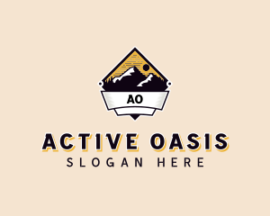 Adventure Mountain Peak logo design