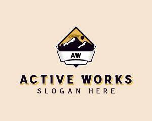 Adventure Mountain Peak logo design