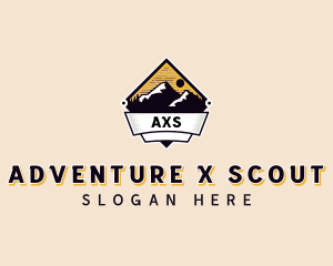 Adventure Mountain Peak logo design