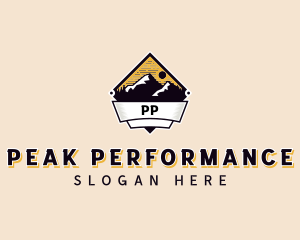 Adventure Mountain Peak logo design