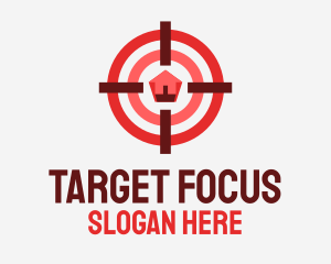 Target Real Estate Home logo design