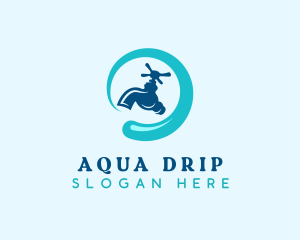 Faucet Water Plumbing logo design