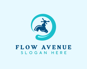 Faucet Water Plumbing logo design