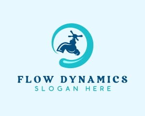 Faucet Water Plumbing logo design