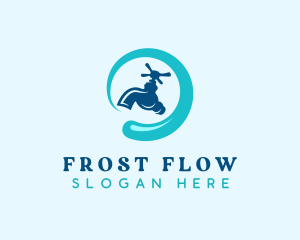 Faucet Water Plumbing logo design