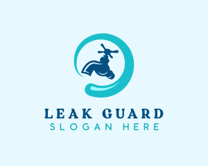 Faucet Water Plumbing logo design