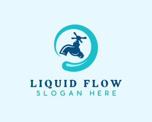 Faucet Water Plumbing logo design