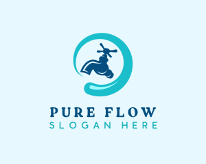 Faucet Water Plumbing logo design