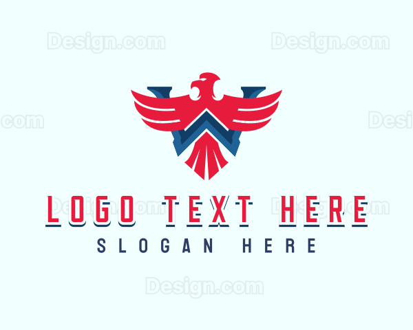 Patriotic Eagle Lettermark Logo