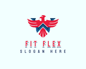 Patriotic Eagle Lettermark Logo