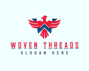 Patriotic Eagle Lettermark logo design