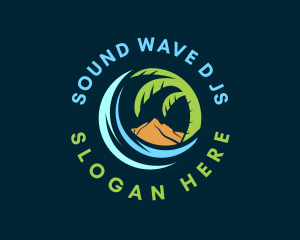 Tropical Island Wave logo design