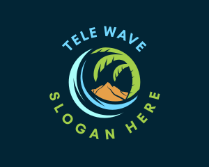 Tropical Island Wave logo design