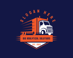 Truck Logistics Emblem logo design