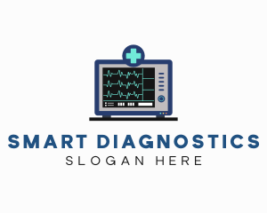 Medical Cardiac Monitor logo design