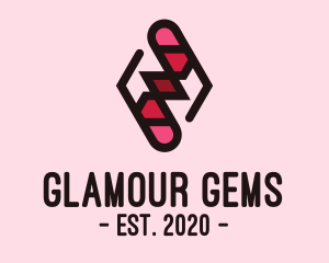 Diamond Ruby Gemstone  logo design