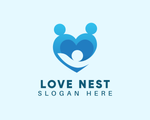 Family Love Heart logo design