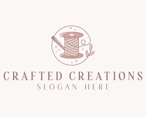 Handcrafted Sewing Spool logo design