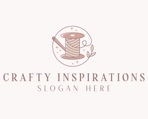 Crafted Sewing Spool logo