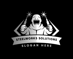 Steel Workshop Welder logo design