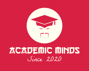 Asian Graduation Cap logo design