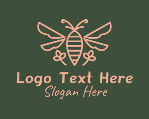 Bee Flower Insect Logo