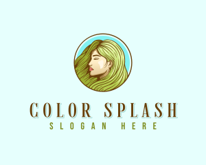 Woman Hair Spa Salon logo design