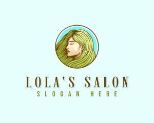 Woman Hair Spa Salon logo design