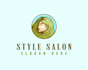 Woman Hair Spa Salon logo design