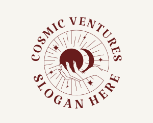 Cosmic Astrology Hand logo design