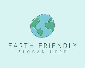 Fun Scribble Earth logo design